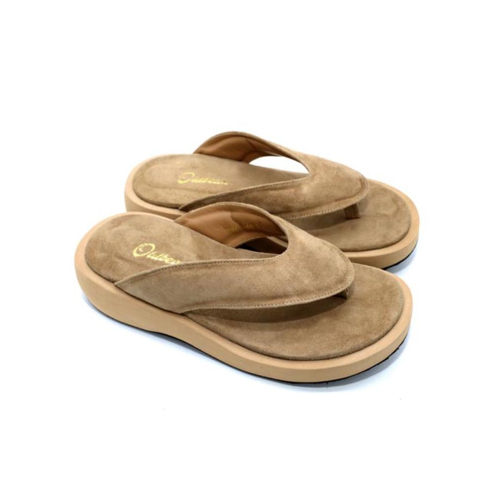 올드빈Pillow Platform Flip Flops 카라멜플립플랍 소가죽 쿠션 쪼리 통굽 쪼리 핏플랍 플리플랍