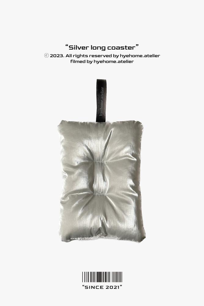(혜홈 자체제작) 실버 쿠션 티 코스터 (롱사각형)