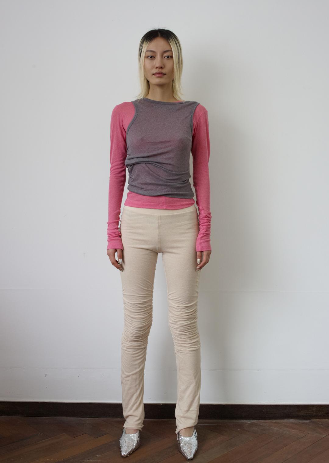 SHEER DOUBLE LAYERED LEGGINGS EGG