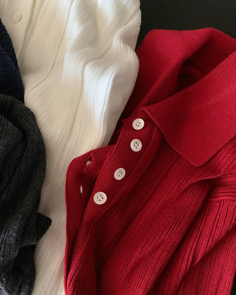 호엘 카라 니트 (4colors) *3월말 입고예정