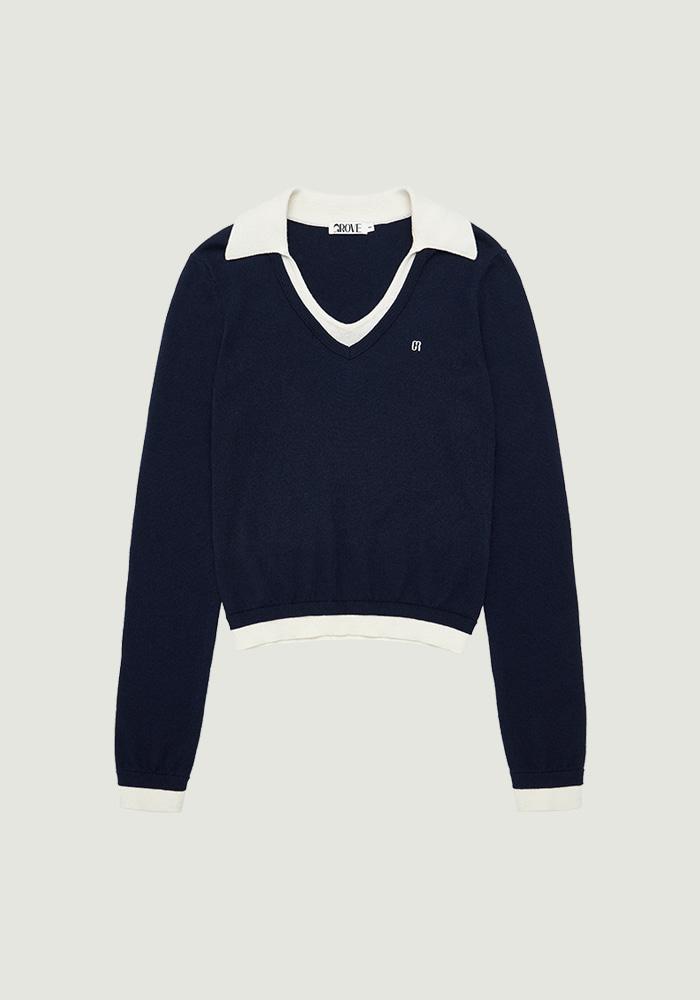 DELPHINE U-NECK COLLAR KNIT