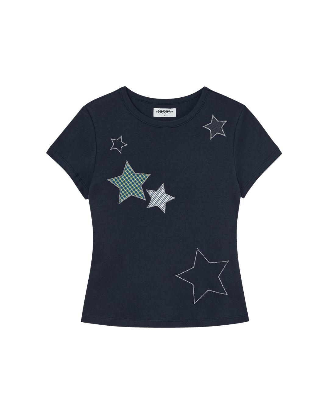 CHECK STAR TEE [NAVY]