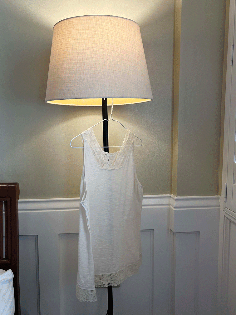 김아홉 슬럽 레이스 양면 나시