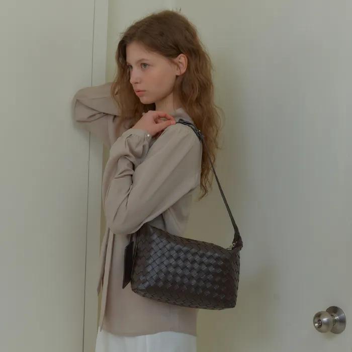 ANC WEAVING MESH MINI BAG_BROWN