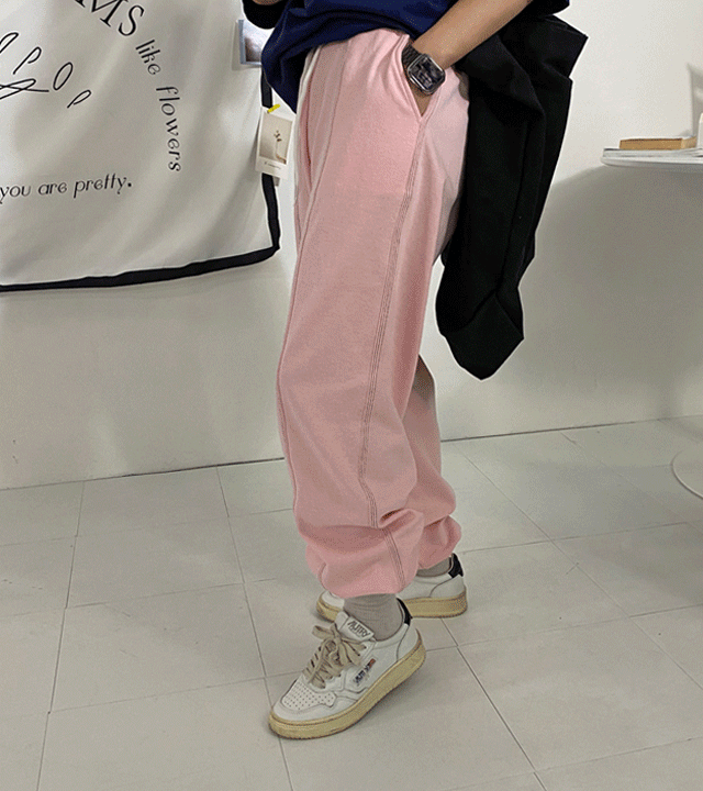 [봄버전] 스티치 투웨이 스트링 조거 와이드 트레이닝 팬츠