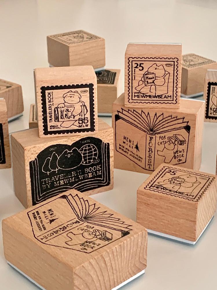 [mewmewbeam] wood stamp (4종)