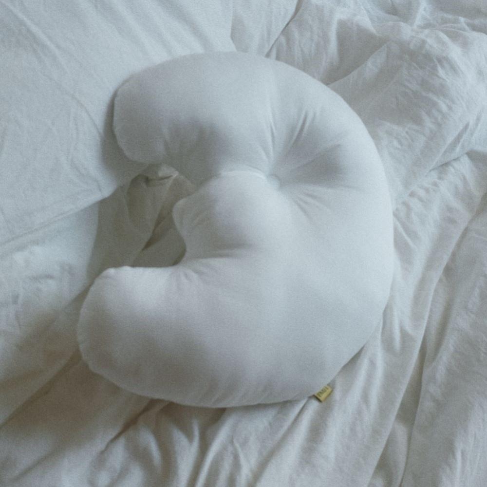 Moon Padded Cushion_Organic Seaweeds Fabric
