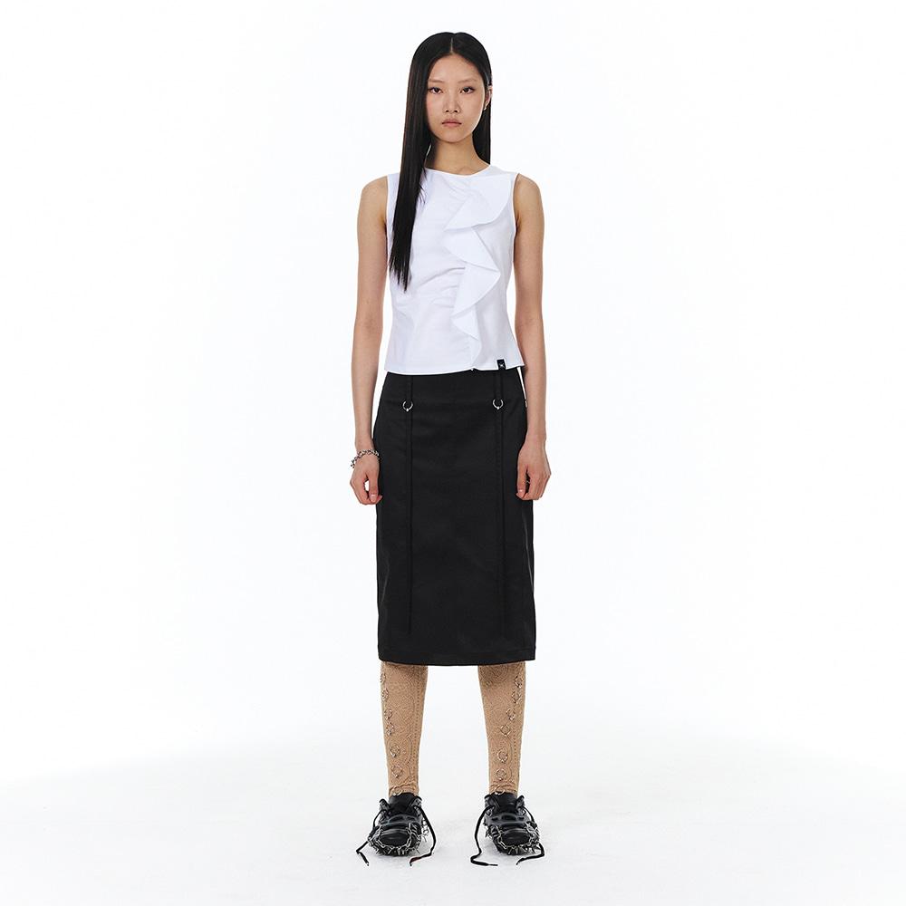 Piercing Satin Skirt (Black)