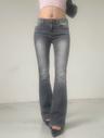 SLIM GREY WASHED BOOTS CUT PANTS