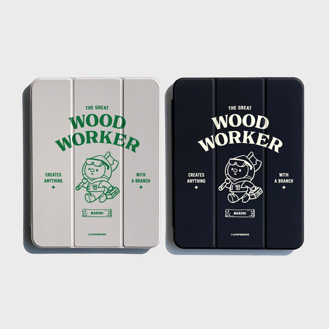 우드워커 마로니 범퍼 젤하드 아이패드 케이스