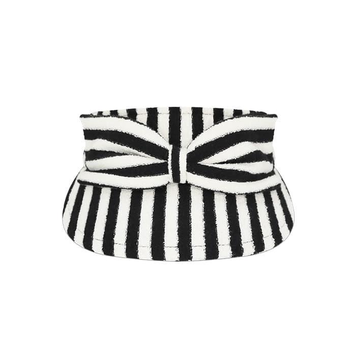 Stripe Terry Visor Black-White