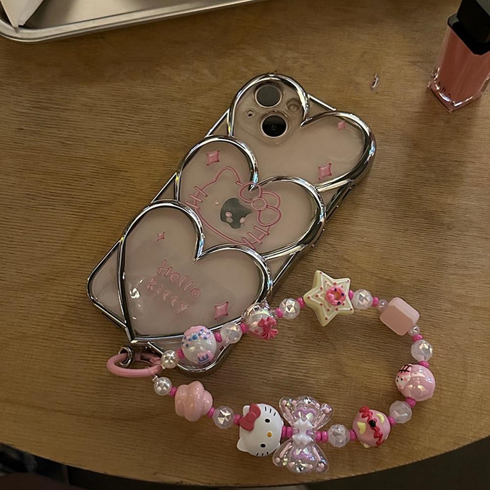 Kitty Beads Strap Keyring 키티 비즈 스트랩 키링 케이스