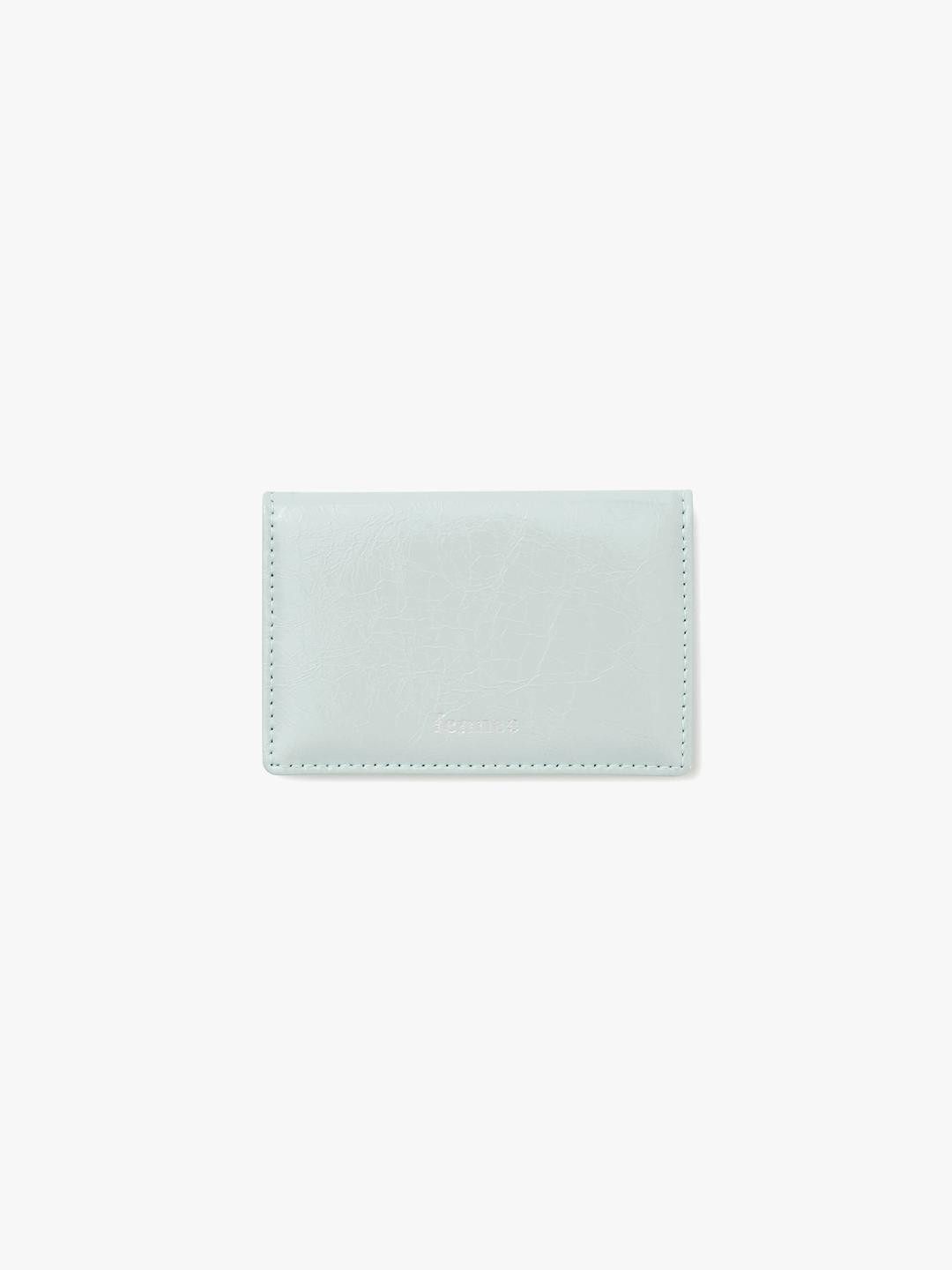 CRINKLE SOFT CARD CASE - PALE MINT