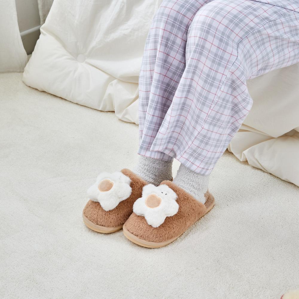 BT 보들보들 버터곰 페이스 슬리퍼 FREE 브라운