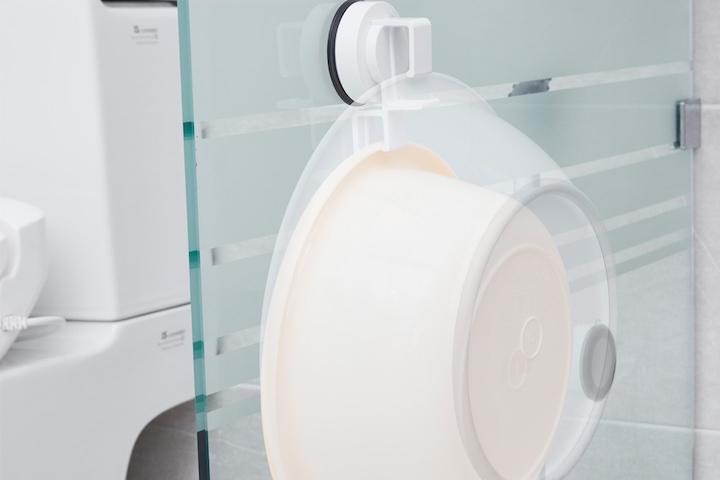 흡착 세숫대야걸이 화이트 듀얼 욕실대야