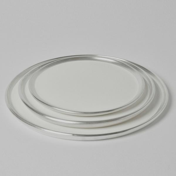 Silver rim plate (3 sizes)