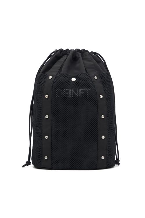DEINET STUD MESH BACKPACK IN BLACK