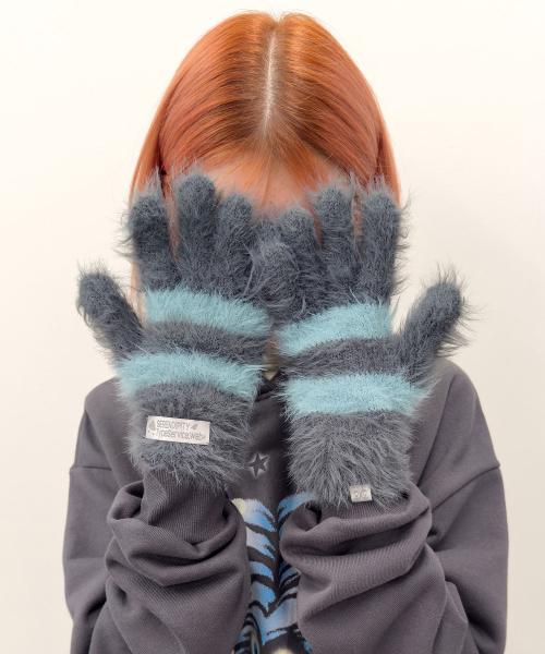 Fuzzy Touch Gloves [Gray]