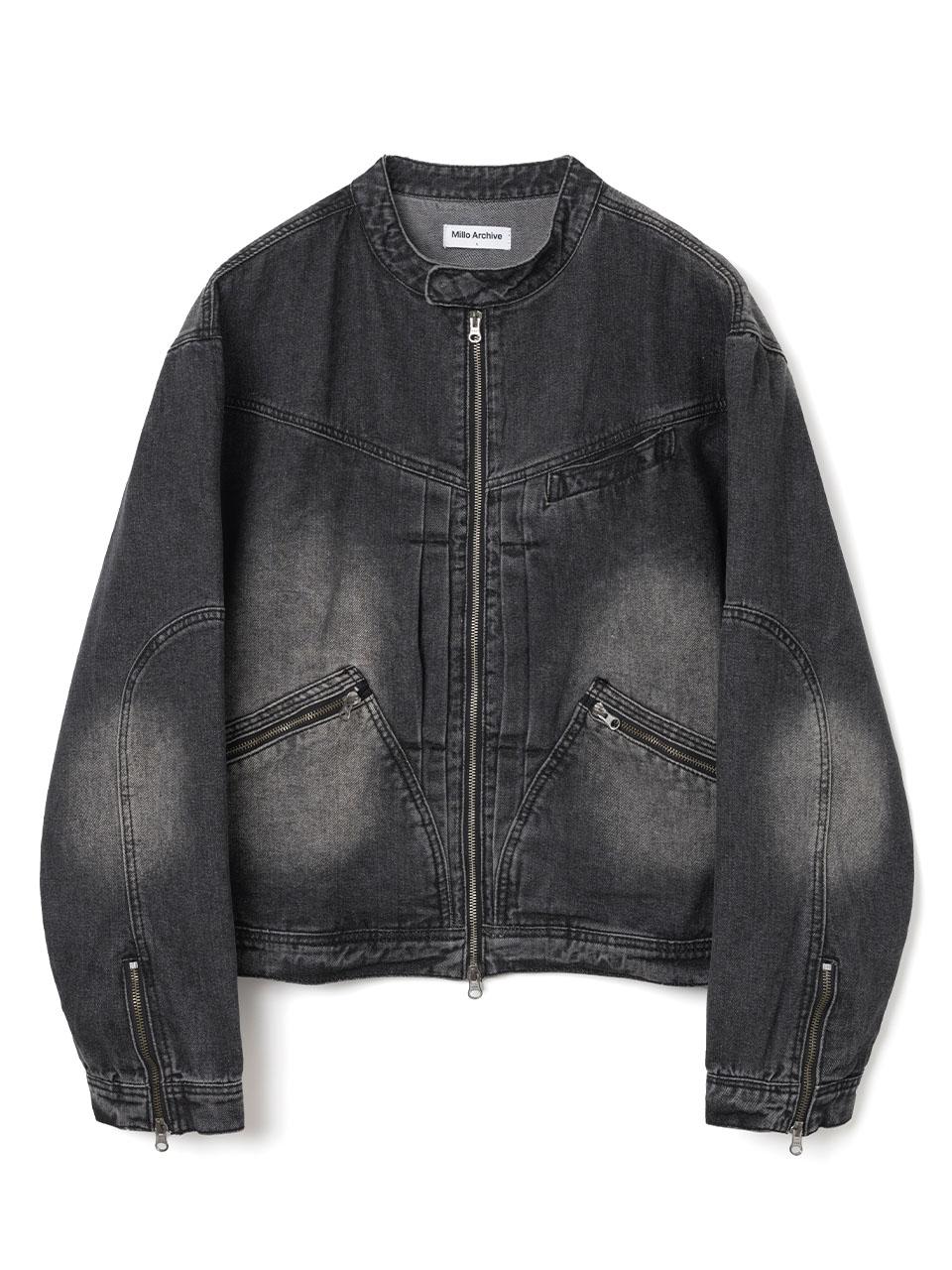 Denim Biker Jacket [Black]