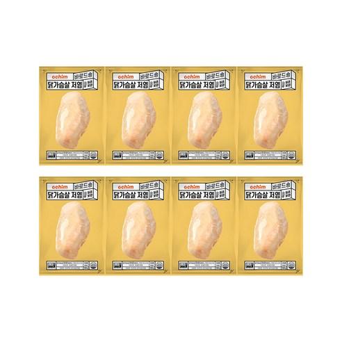 바로드숑 저염 실온보관 닭가슴살, 100g, 8개