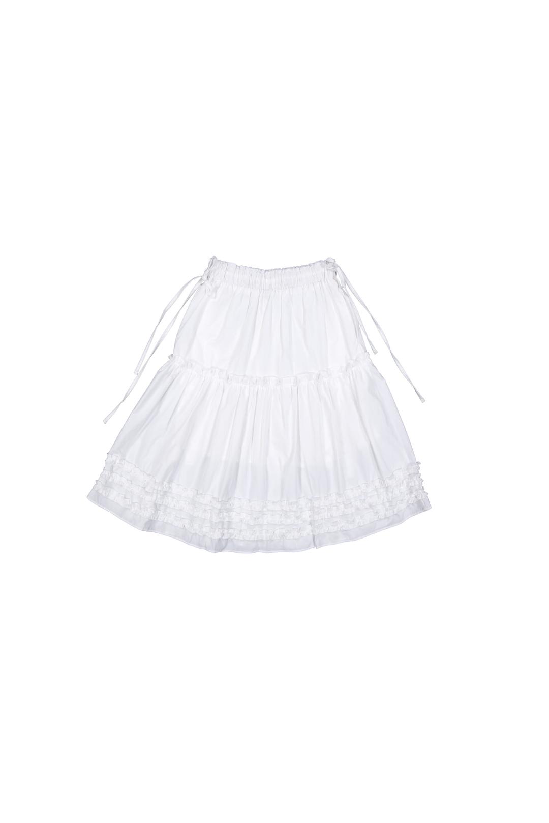 Katie Frill Midi Skirt (white)