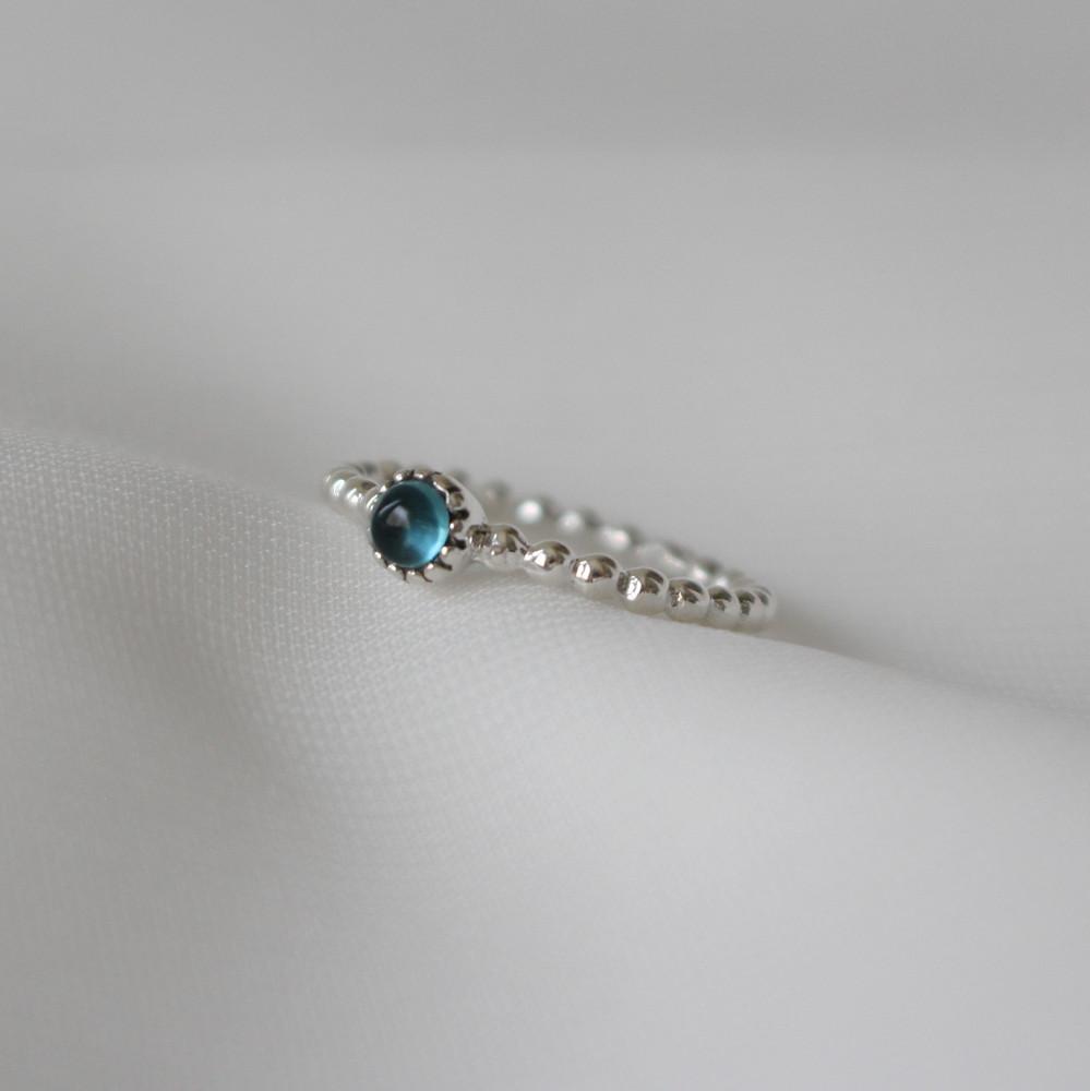 실버925 런던 블루 토파즈 은반지