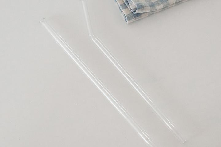 투명 유리빨대 일자형(22cm) 내열유리