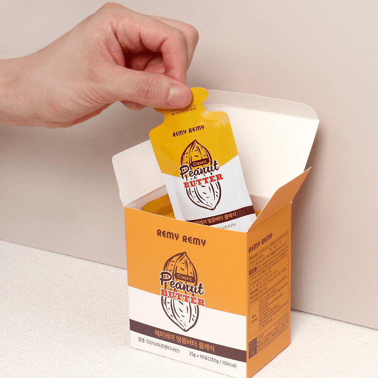 레미레미 짜먹는 극강의 땅콩버터 100% 무첨가 250g (25g 소포장 10개입)
