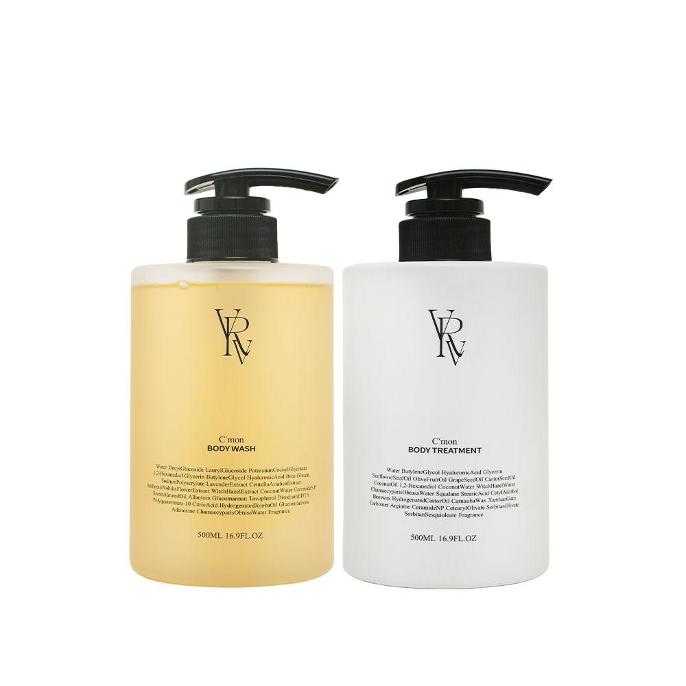 베르뷔 곤약 스크럽 바디워시 & 바디트리트먼트 500ml 세트