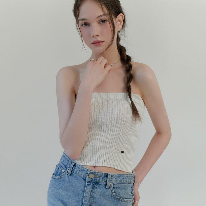 Jelly knit top_2way (ivory)