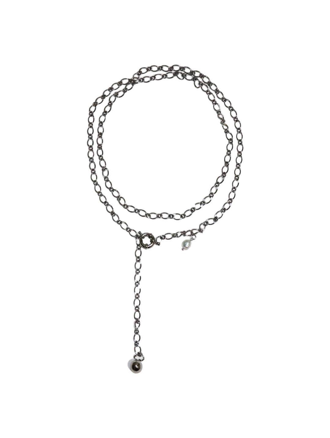 LAYERED ELLIPSE NECKLACE & CHAIN BELT