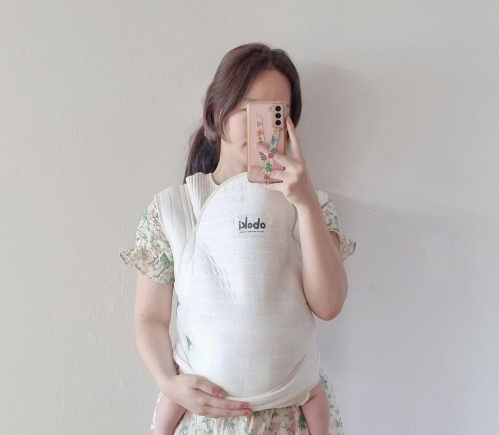 아기포대기 오보기포대기 사계절 여름용 메쉬 신생아 망사 베이지 화이트 : oboki