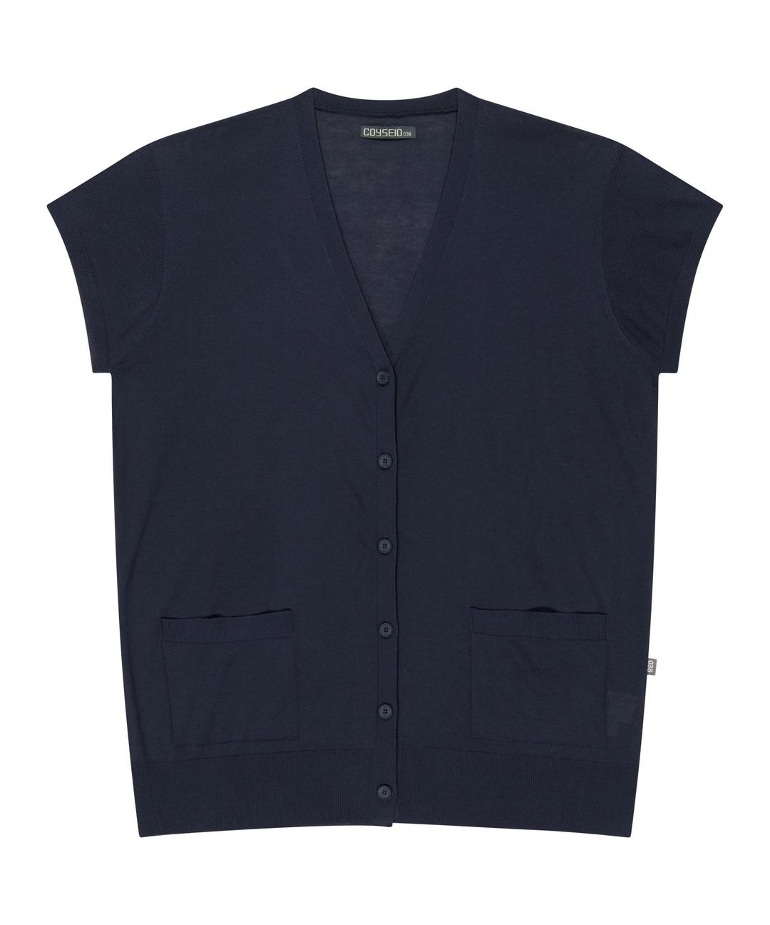 038 HALF SLEEVE CARDIGAN NAVY