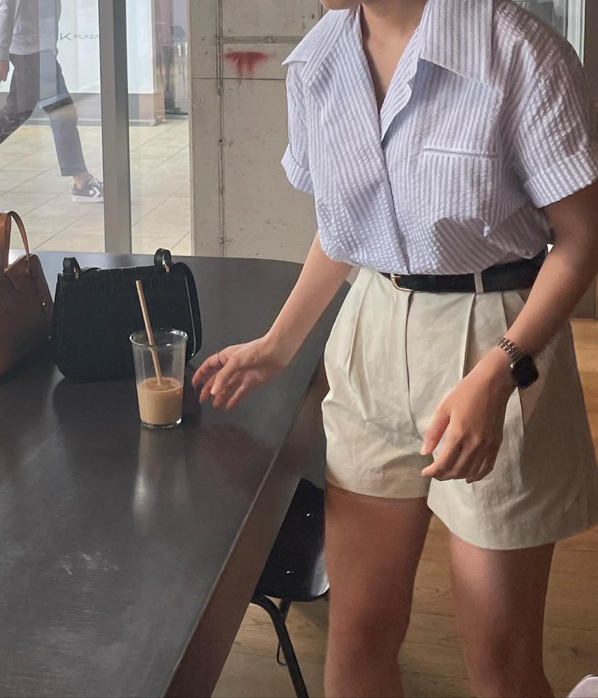 (당일) 무드 쇼츠(실버베이지)