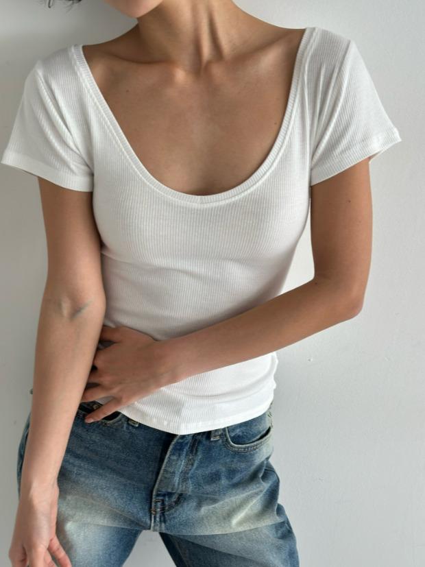 레나딥브이슬림반팔티(캡소매) 시크릿오즈 ozbridge