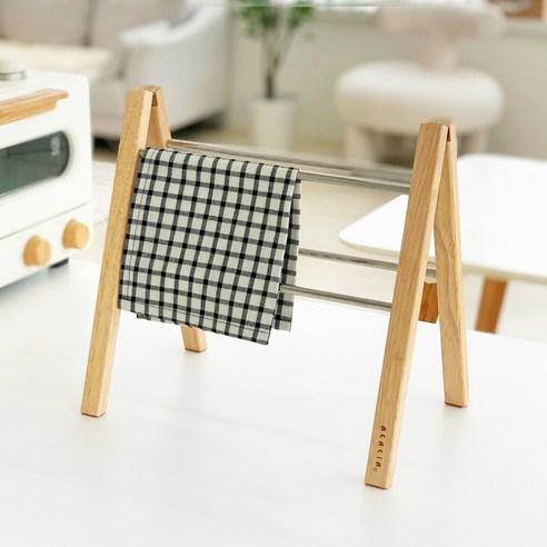 아카시아 우드 미니 건조대 - 행주/타올걸이 | 쿠팡