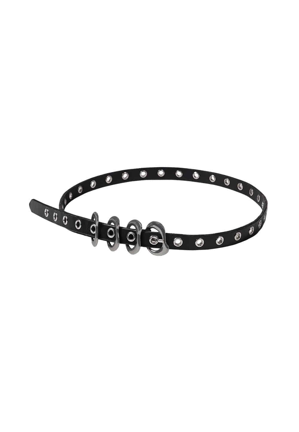 Triple mellow-rings belt - BLACK