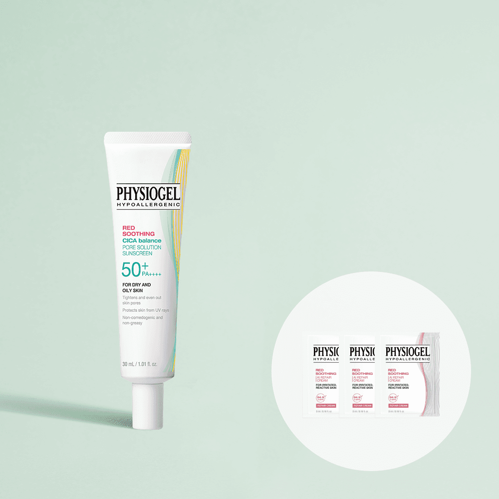 피지오겔 시카밸런스 포어솔루션 혼합자차 톤업선크림 30ml SPF 50+ PA++++
