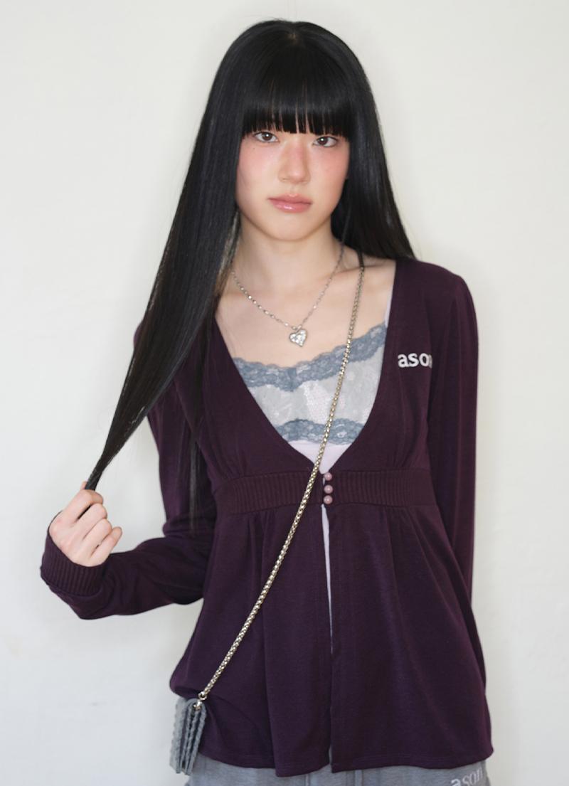 HEIZE CARDIGAN / PURPLE