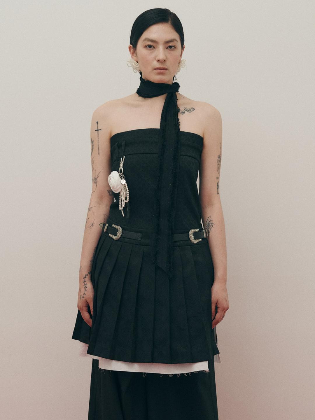 Jacquard Bustier Top