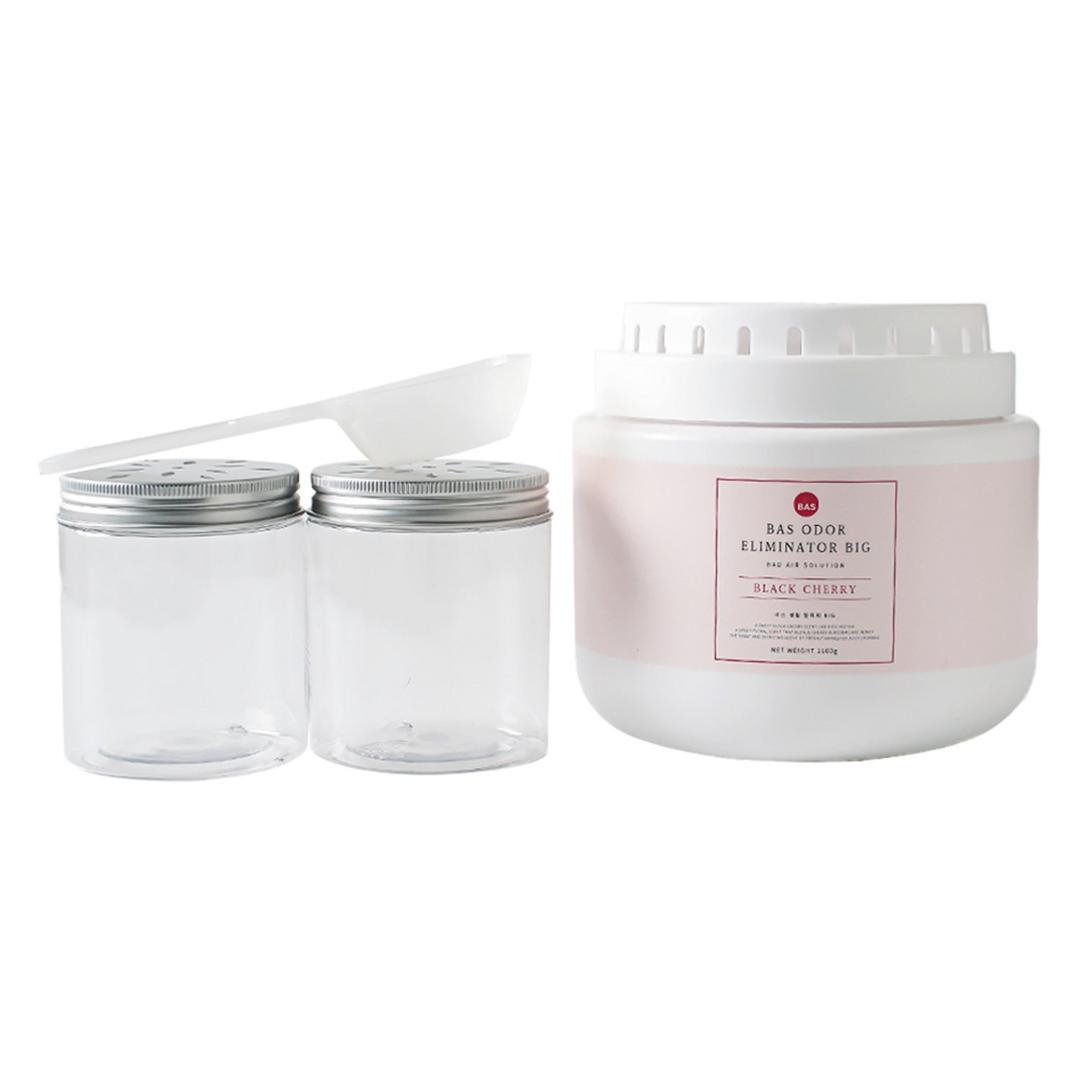 BAS 대용량 탈취제 빅 블랙체리향 1.1kg + 소분용기 2p + 스쿱 세트 본품 - 실내용탈취제 | 쿠팡