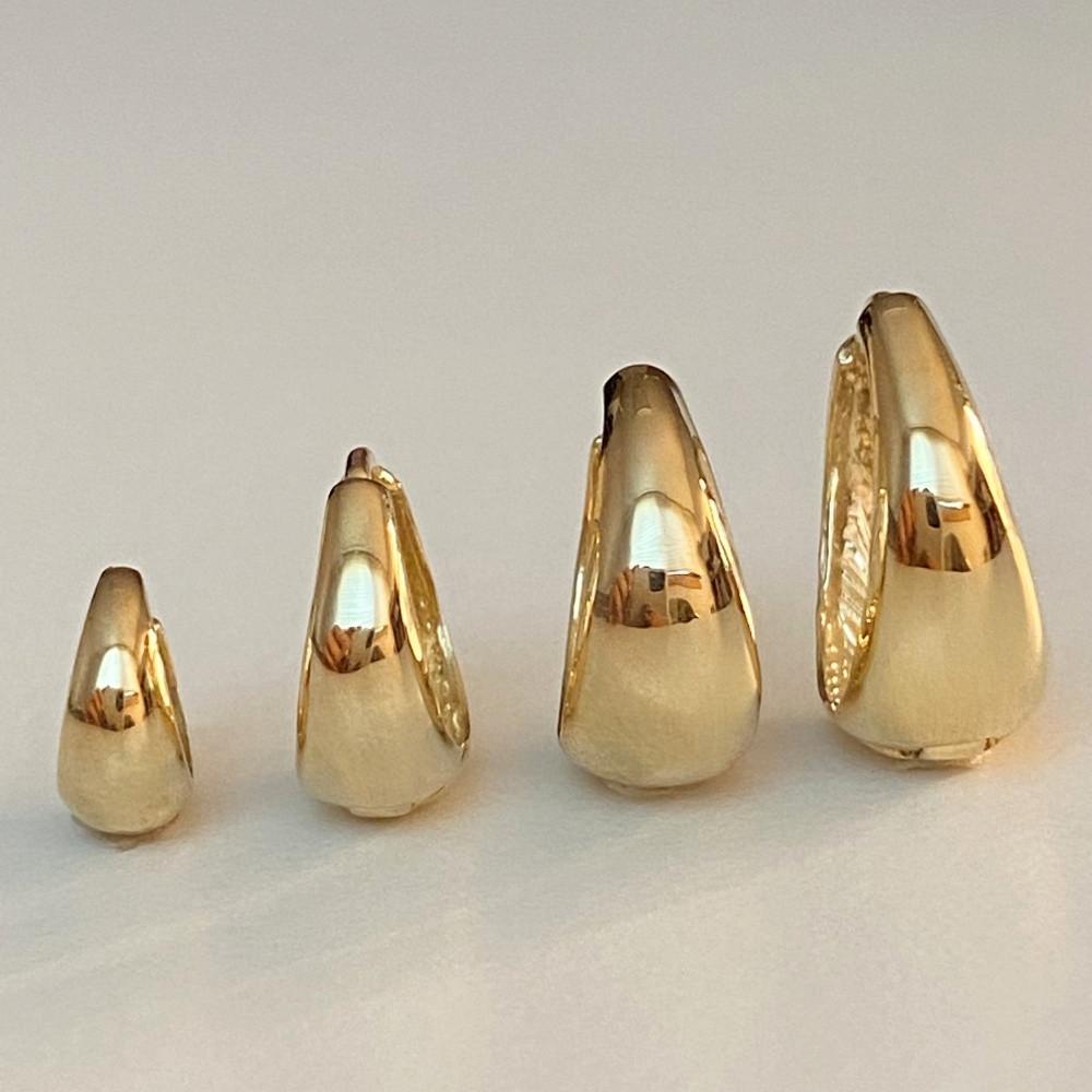 14k 18k 명품 물방울 볼드 원터치 골드 링 귀걸이