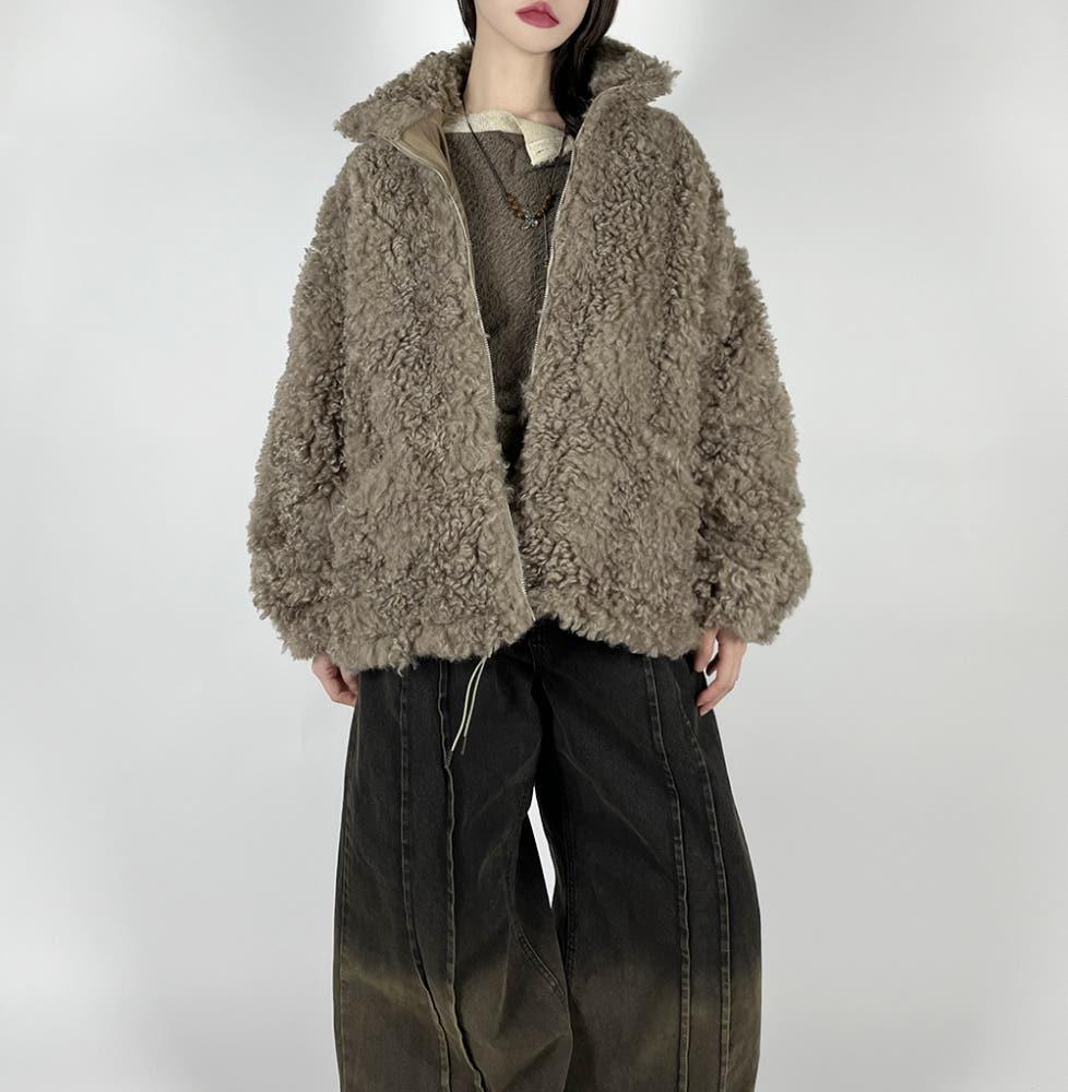 PUFFY FUR HALF ZIP UP 퍼피퍼하프집업