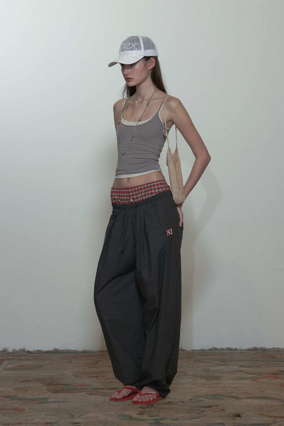 My Go To Pintuck Pants Charcoal