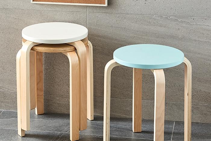 NEW 마리4 라운드 스툴 원목의자