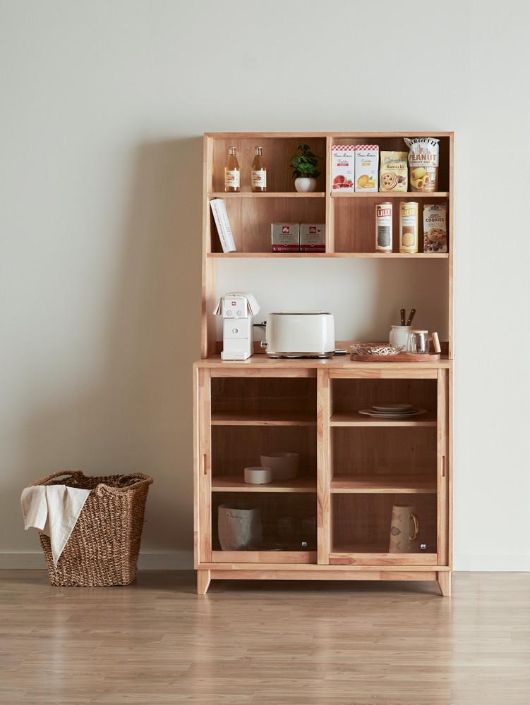 라움에스알 원목 주방 홈카페 수납장