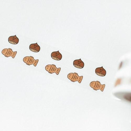 백반 마스킹테이프 SET - 밤붕어빵 BB240