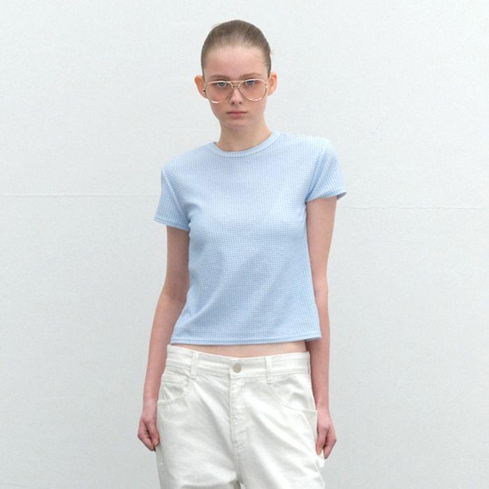 Lola Check T-shirt (SKY)