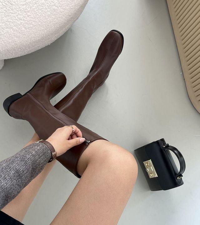 [쿠폰] (5000판매/당일출고)슈즈핏 라운드 롱부츠