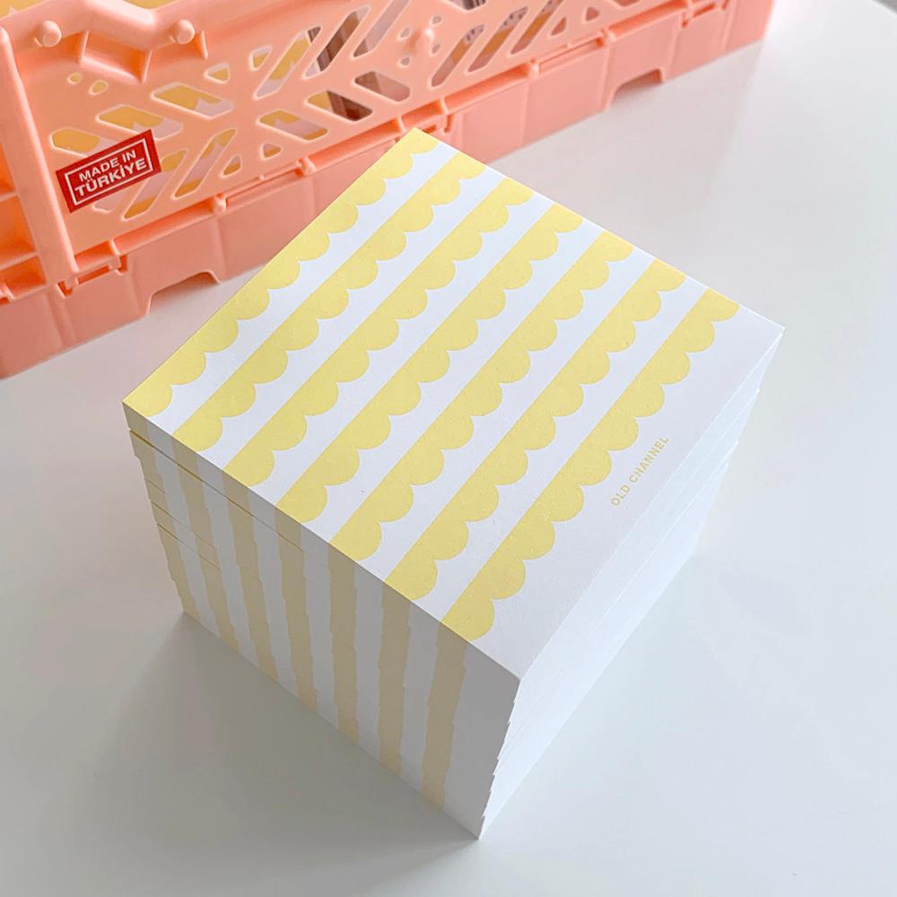 올드채널 ROUND MEMO PAD - Yellow 라운드 메모패드 옐로우 떡메모지 다꾸